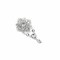 Vintage Crystal Hanging Rhinestone Brooch Pin For Bridal DIY Crafts 3 3/4 Inch X 1 1/2 Inch